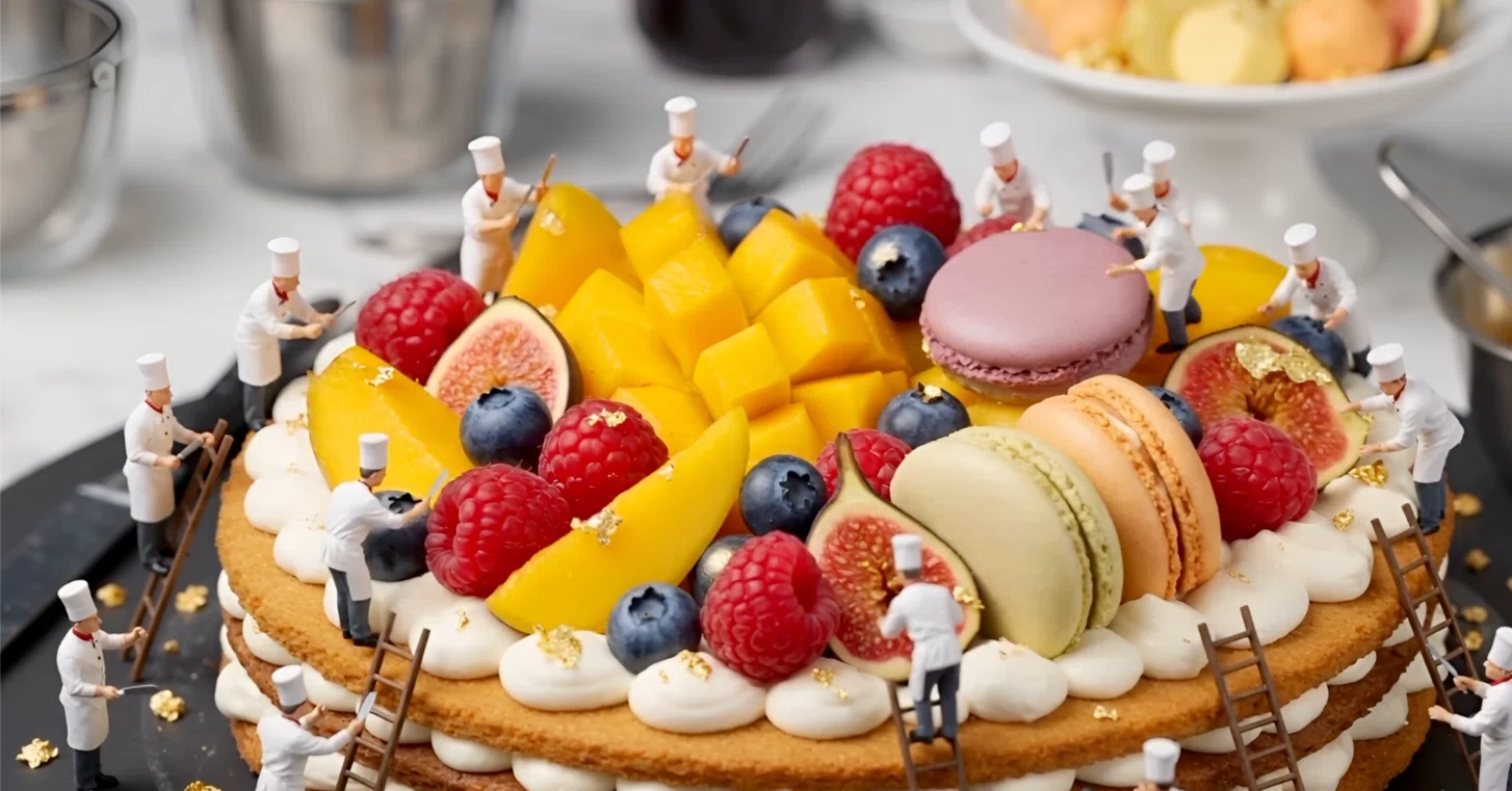 ケーキ☆ミニチュア ImageFX × Vidu AI で広がる、ミニチュア世界を作ってみました