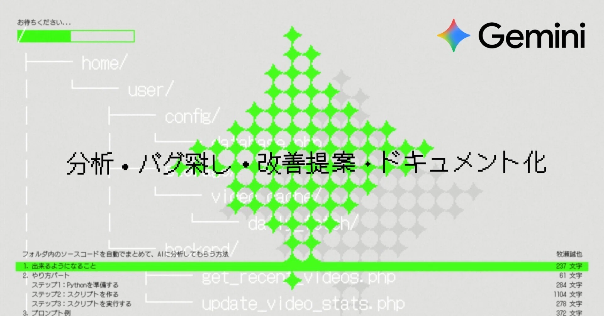 かんたん。フォルダ内のソースコードを自動でまとめ、AIに分析して