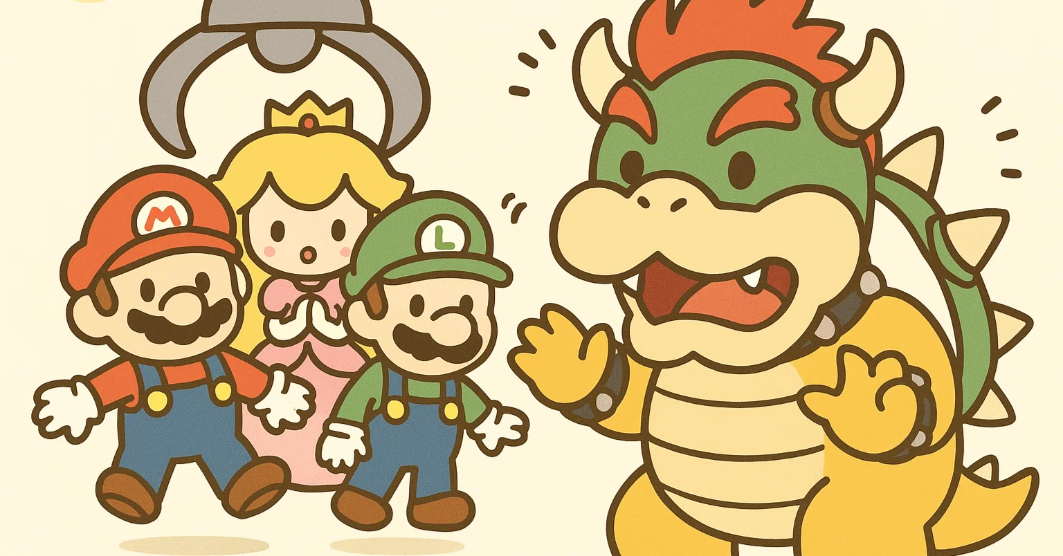 Super mario bros Bowser マリオ クッパ 船 もし マリオやルイージやピーチ姫が他の悪役にさらわれて クッパが主人公なゲームがあったら AI ちもちも