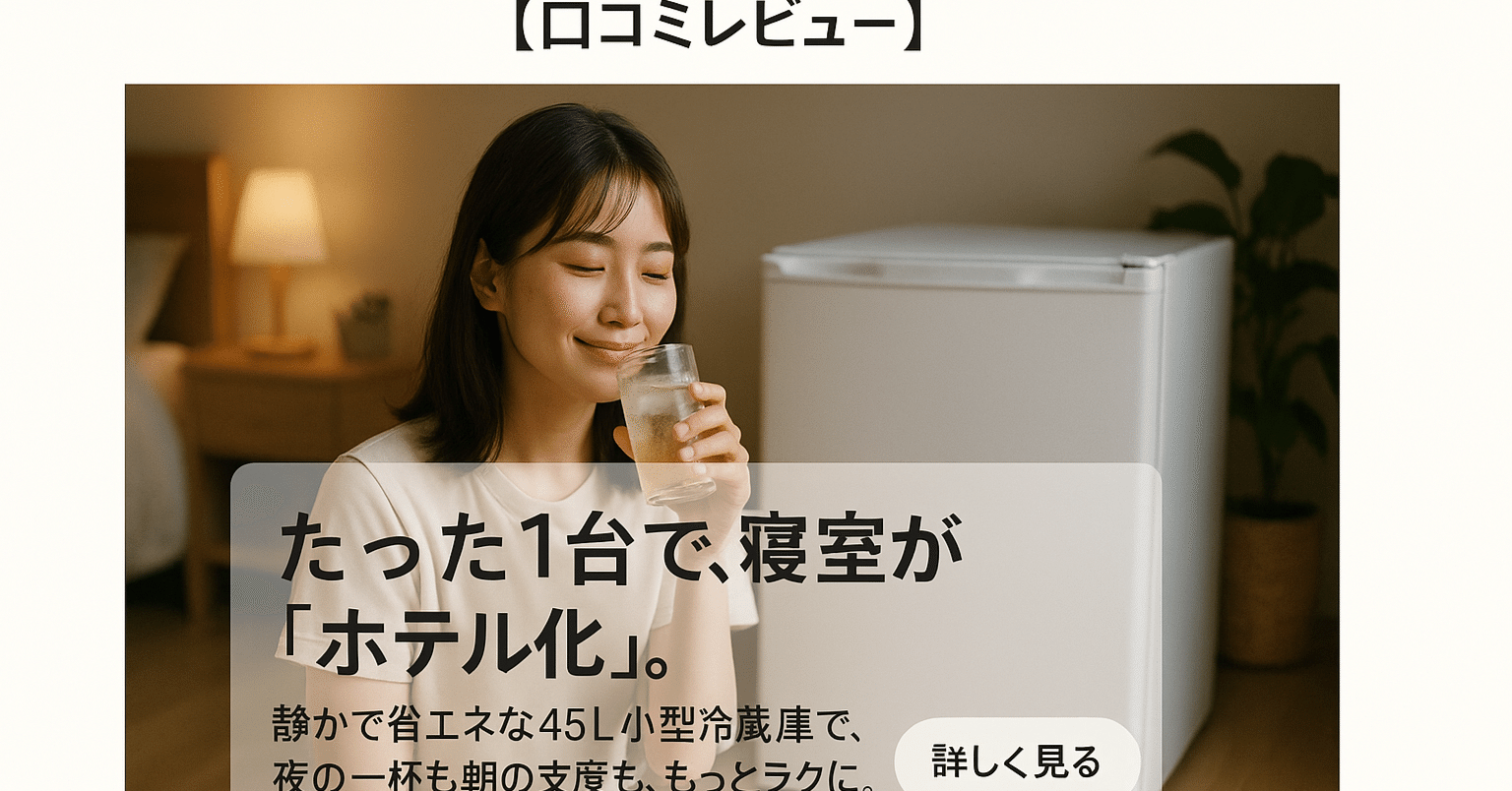 口コミ】COMFEE'冷蔵庫RCD45WH/Eを買ったら、私の部屋が天国になった話
