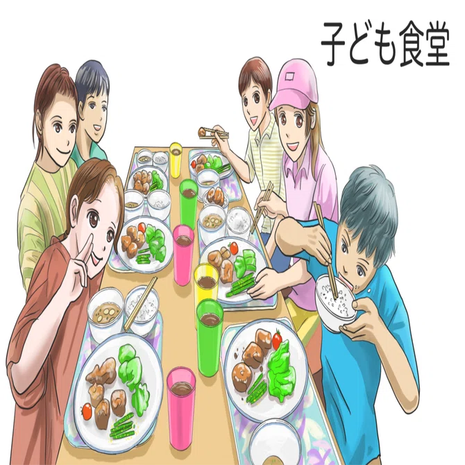 子ども食堂のイラストを描きました2｜青松花歩