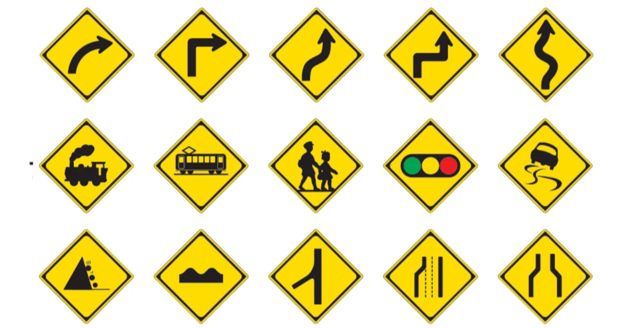 珍しい、警戒標識の3連以上の設置｜道路標識マニア