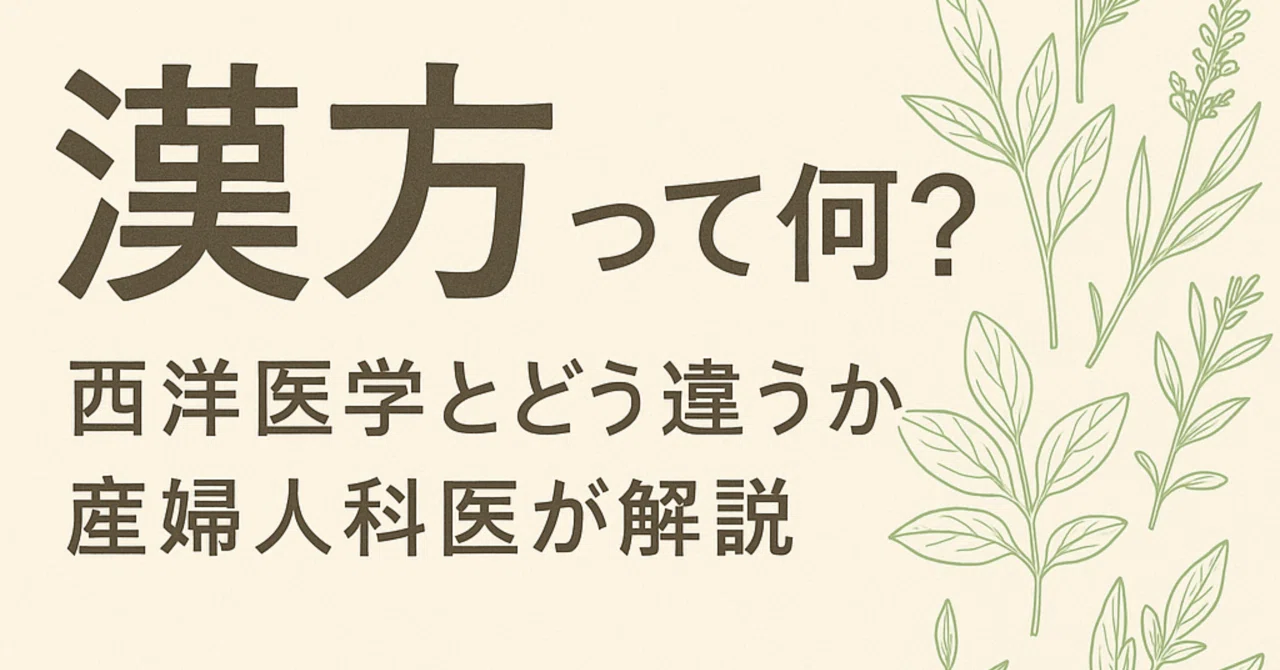 漢方って何？西洋医学とどう違うのかを産婦人科医が解説｜産婦人科医の漢方ノート