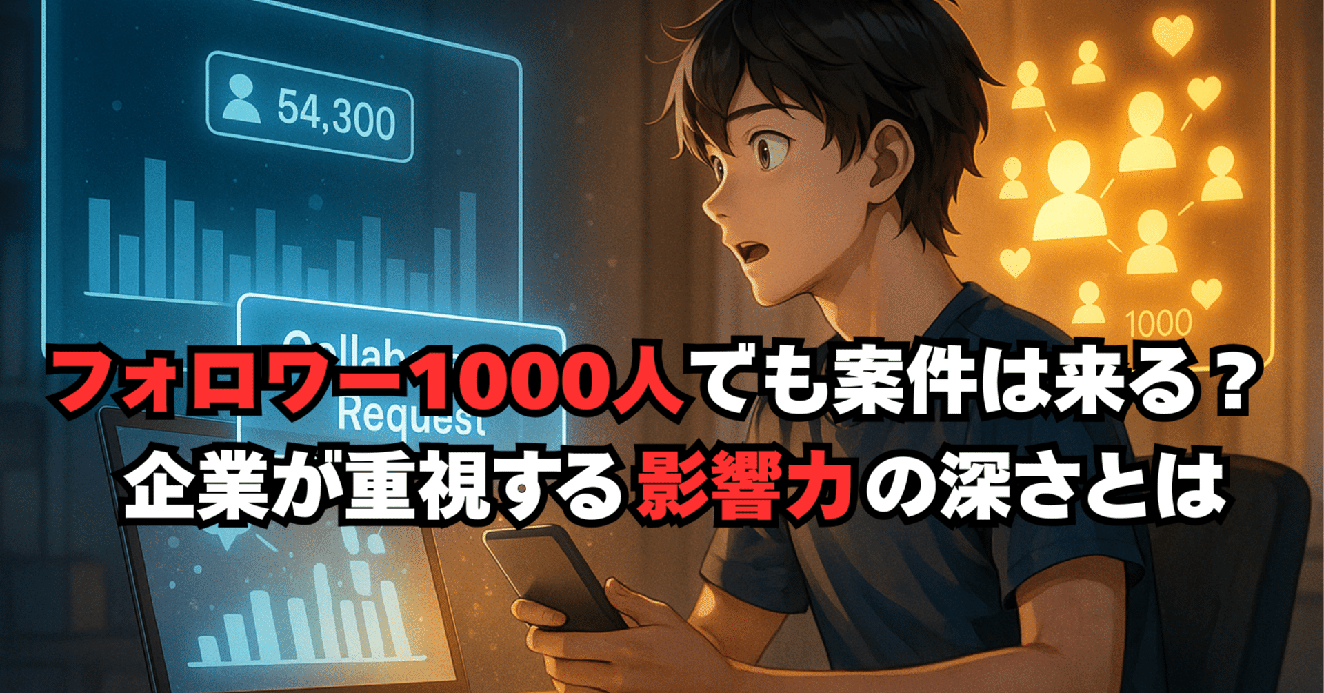 フォロワー1000人でも案件は来る？企業が重視する影響力の深さとは