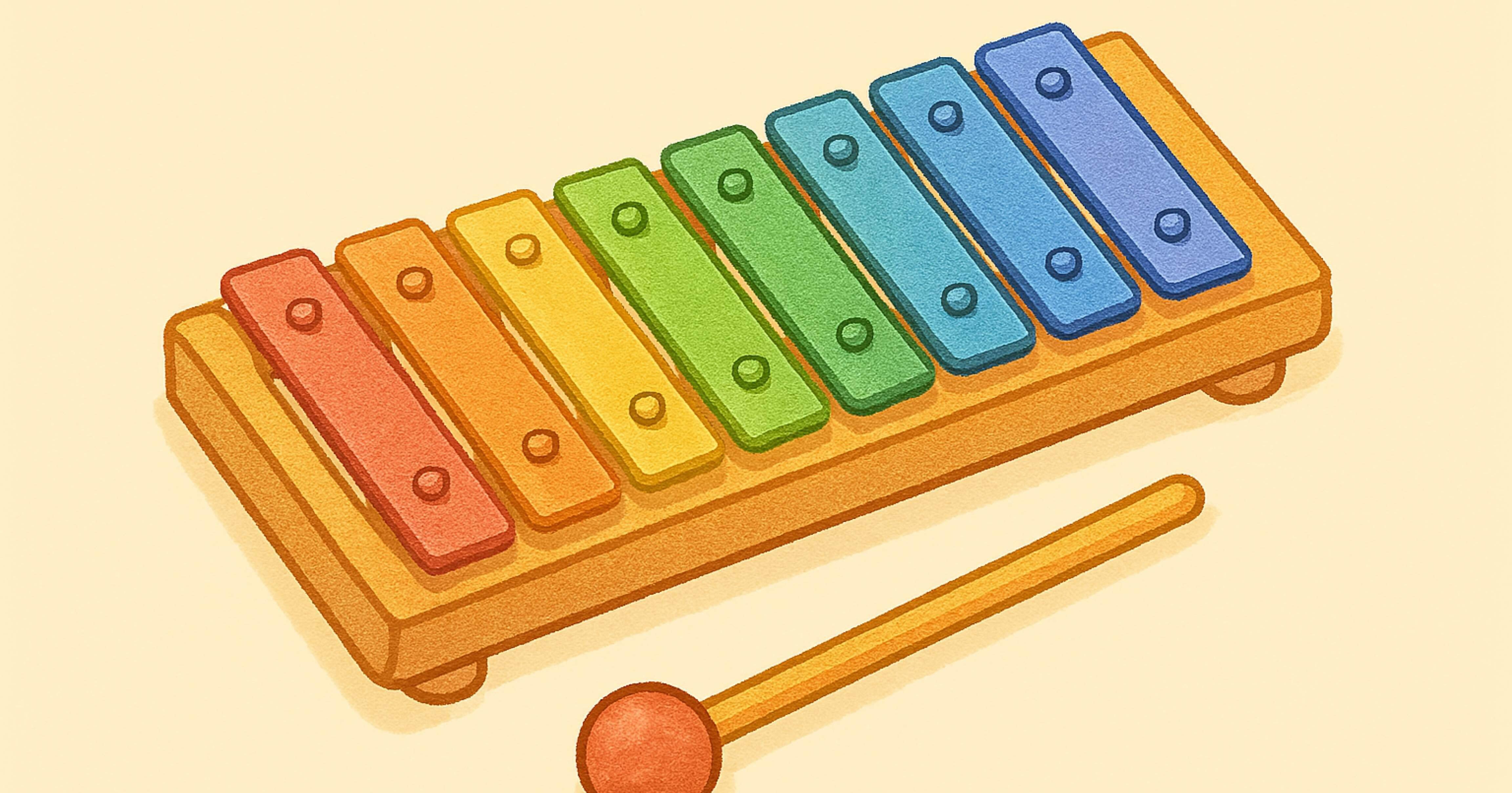 楽器のおもちゃ〜カラフル鉄琴〜 ｜りんご酢