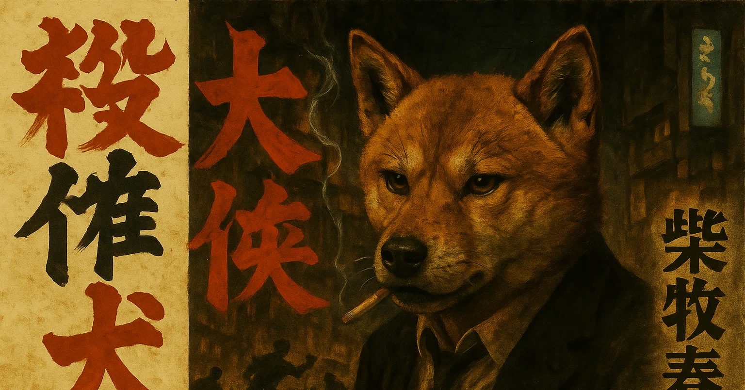 柴犬風仁義なき戦いポスター｜469＠ひたすらAI柴犬