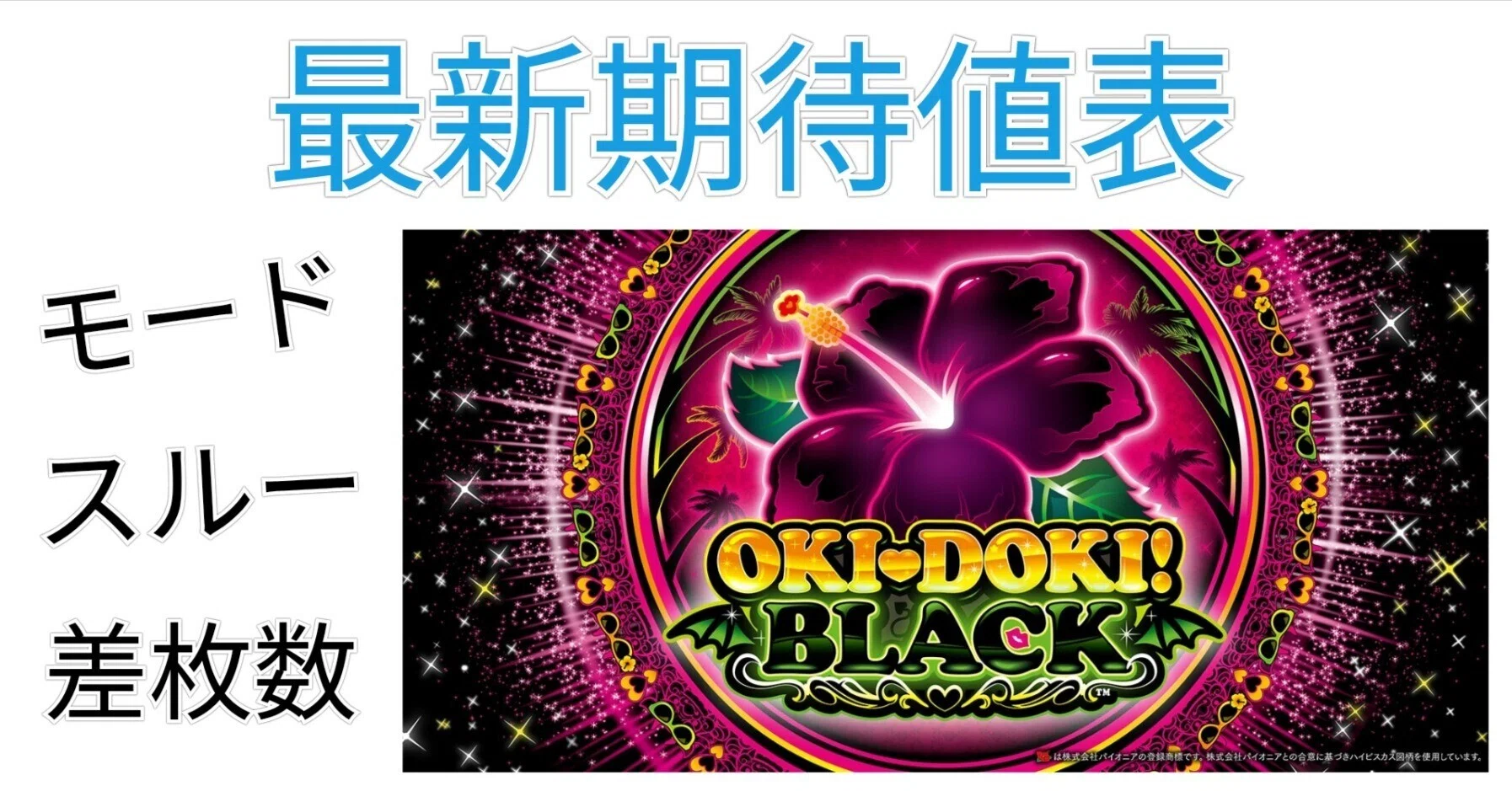 最新期待値表公開 沖ドキBLACK 【ついに完成しました。】 スルー/当選