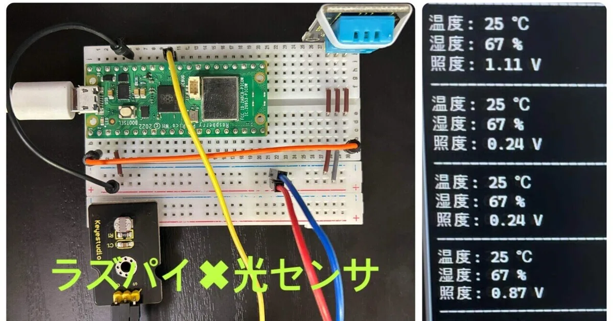 [Raspberry Pi x Pico] Let's attach a light sensor｜Junpe