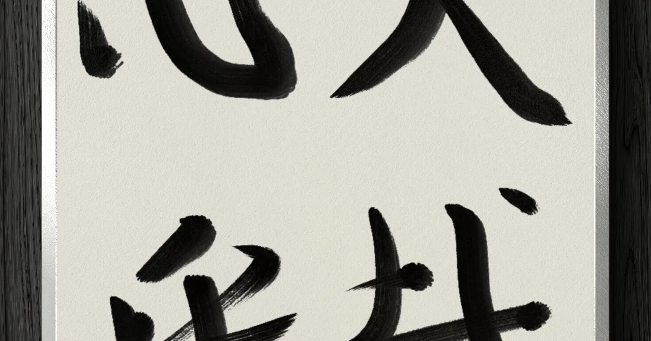 Calligraphy Fragment: How Great is the Mind｜伊島 秀_Shu Ijima