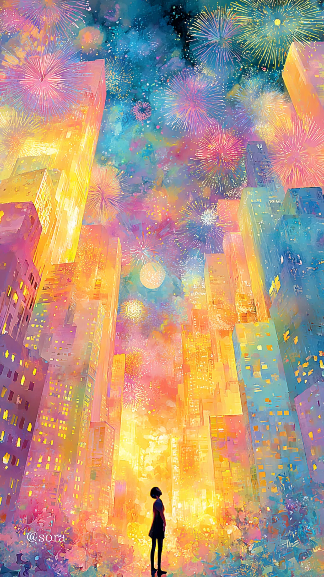 空に咲く、夢の花たち ― AIアートで綴る夏の記憶』｜藍空｜そら【AI