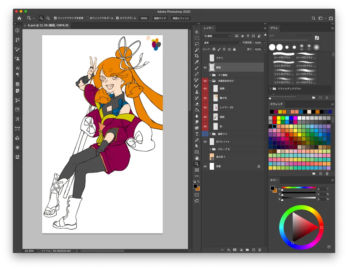 イラスト制作過程 勉強メモ公開 無料です｜AIHARA STUDIO