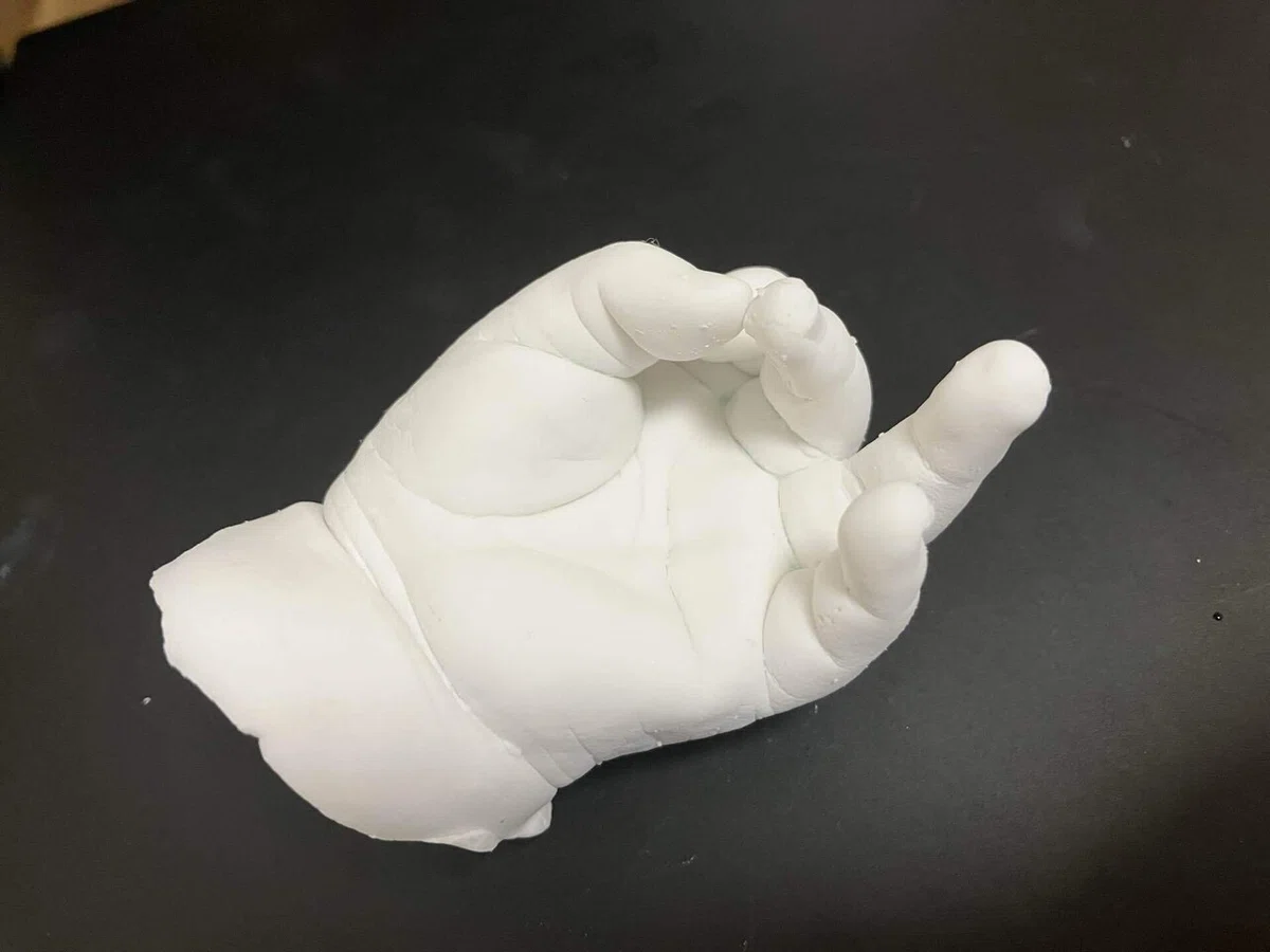 Toothpick Production Preserve Your Baby's Hands Realistically! How to Make Plaster Art ...