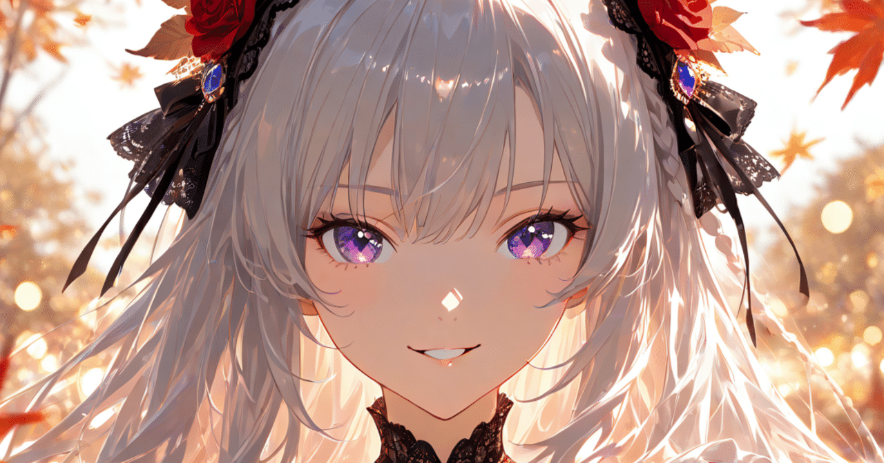 白銀髪と秋の彩り — 七枚の幻想Silver Hair and Autumn Colors — Seven