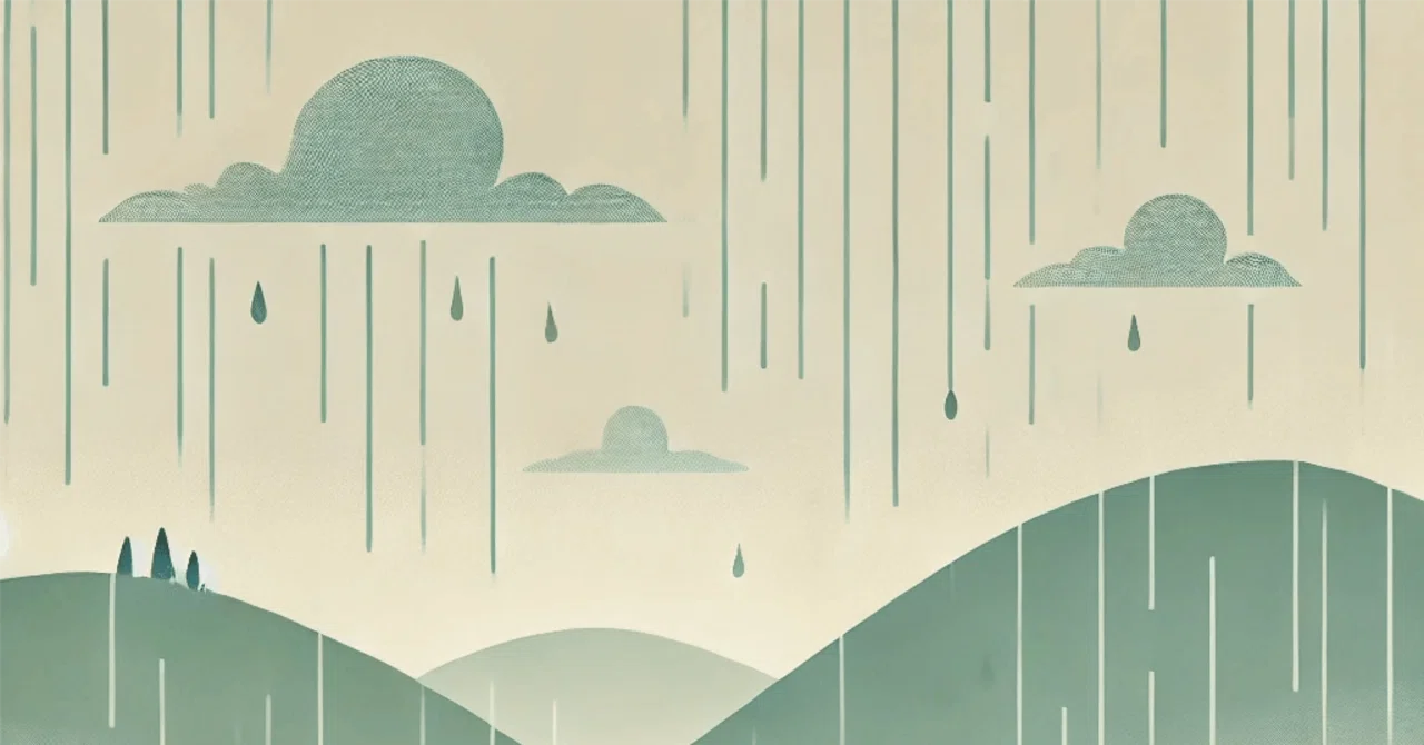 しとしと降る雨の日｜野水仙