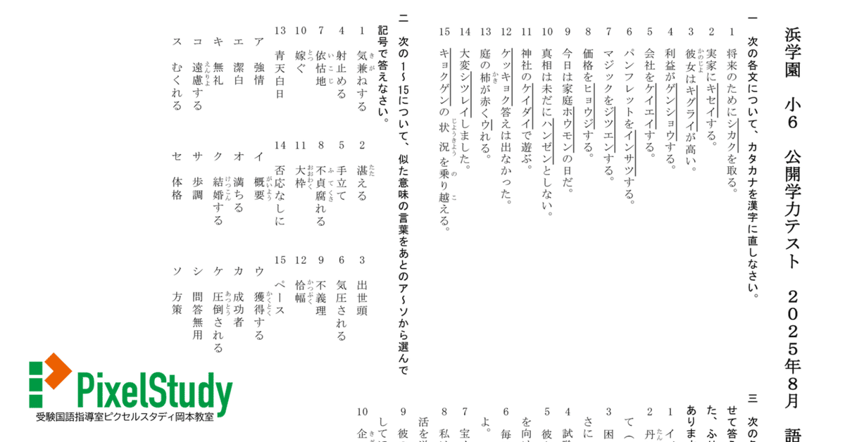 1点限り【浜学園】小6国語　入試直前プリント教材　計１１部 浜学園小6 国語 男子最難関 入試直前特訓問題集 テキスト他