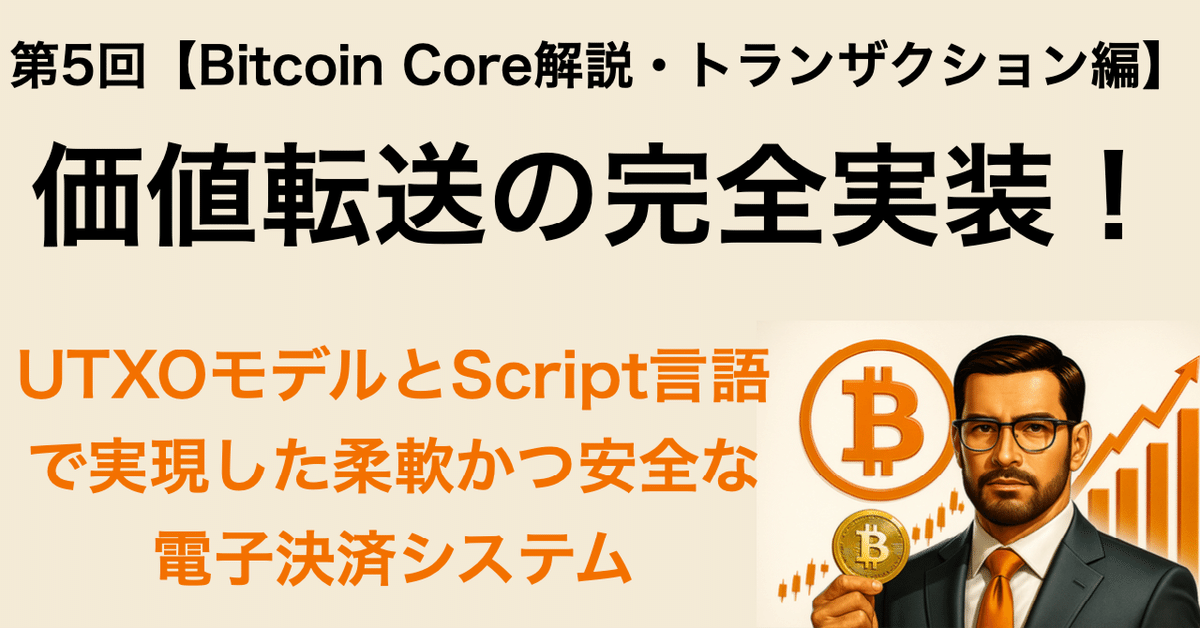 💻第5回【Bitcoin Core解説・トランザクション編】価値転送の