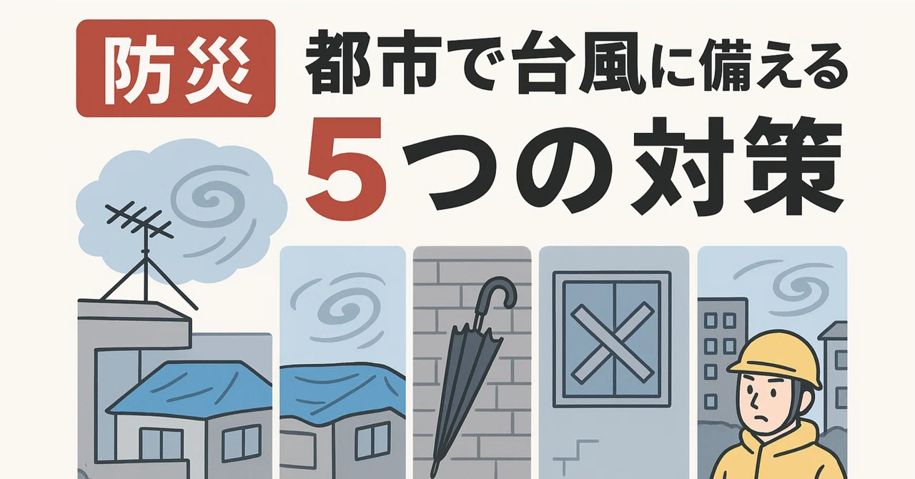 【防災】最新!都市で台風に備える5つの対策|アリヨシ タカシ