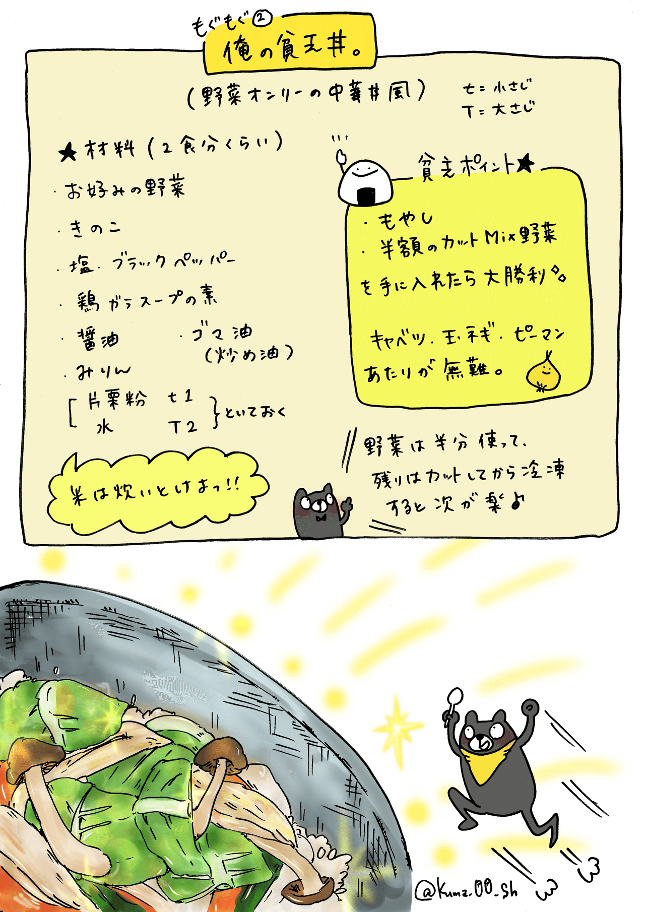 くまちょん日記もぐもぐ 俺の貧乏丼 くまちょん Note