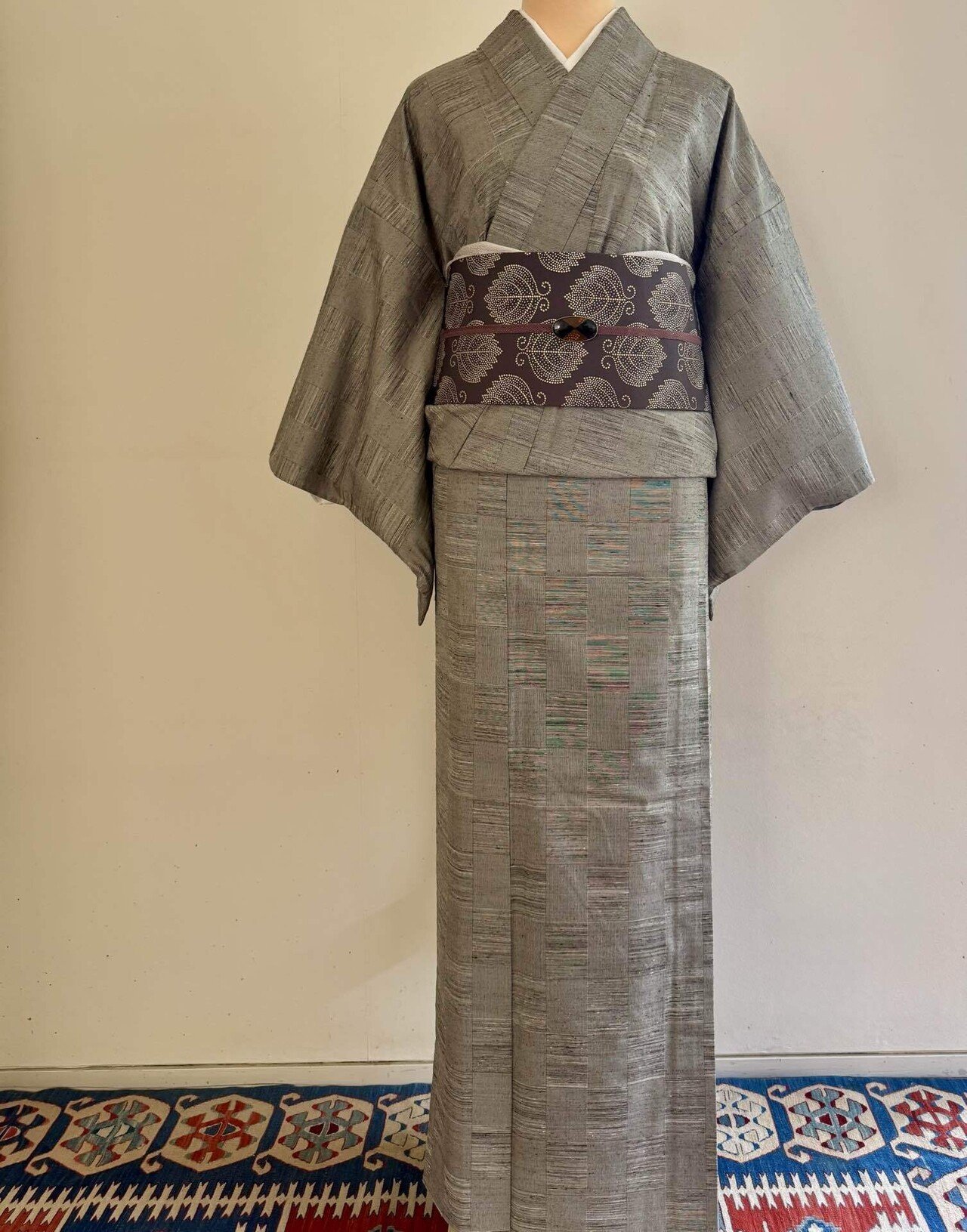 結城紬　単衣着物 ヤシラミ織本結城紬単衣着物｜夢吉きもの