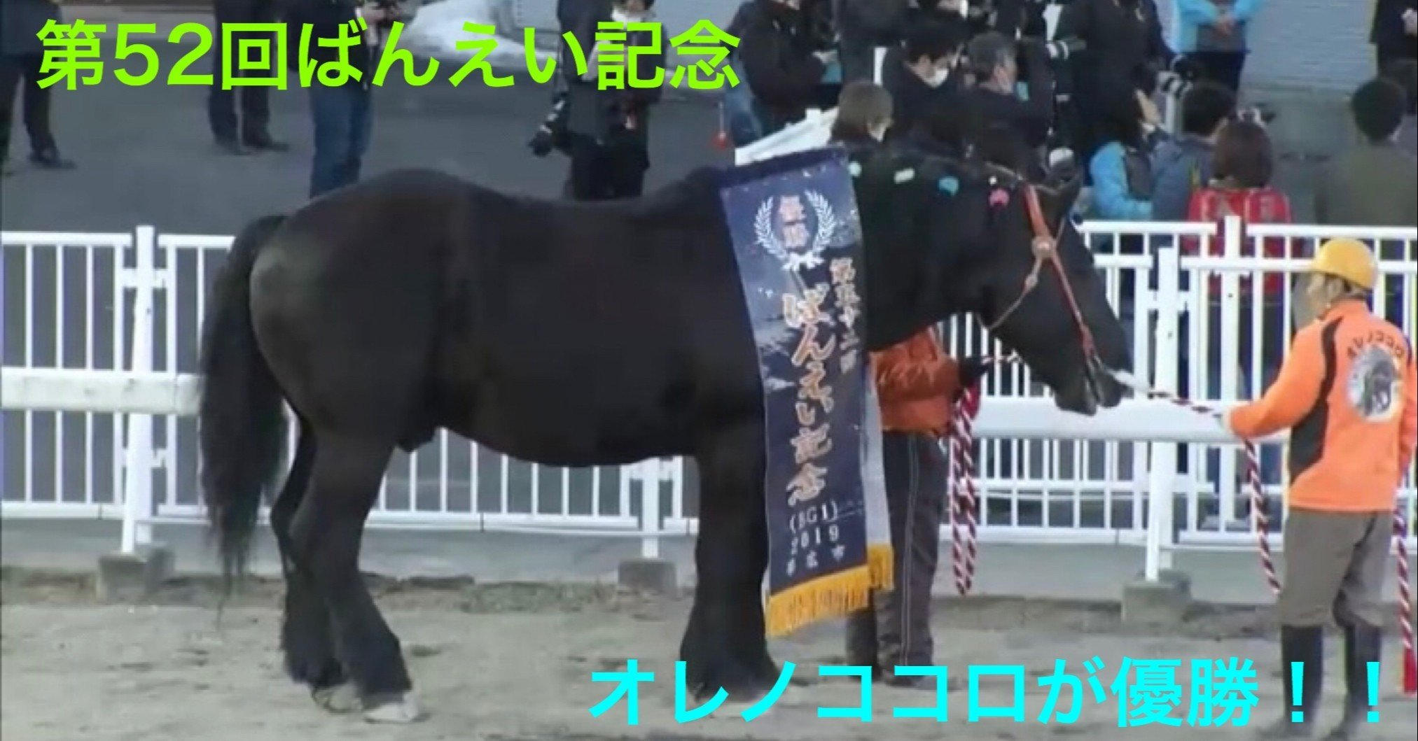 競馬 歴代ばんえい最強馬投票優勝馬 鈴木恵介騎手直筆サイン木箱 証明書入り蹄鉄 鈴木恵介騎手 通算3,500勝達成セレモニー - YouTube