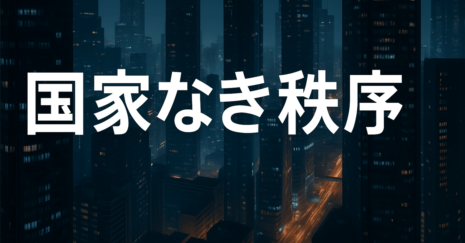 国家なき秩序──フリードマン、ホッペ、フォルドヴァリーが描く未来｜アーバンリバティ