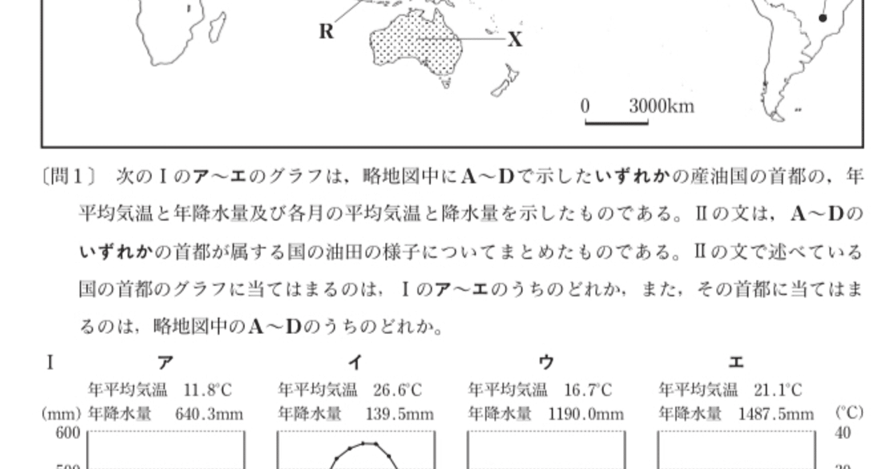 都立高校入試社会地理 雨温図 対策 りょーた先生 都立専門 本質の勉強法を伝える受験講師 Note