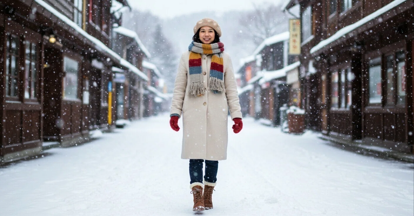 12月の北海道旅行コーデ｜一人旅でも写真映えする服装と持ち物リスト