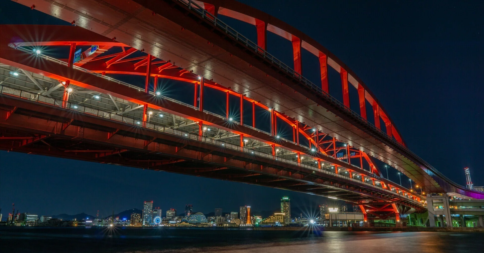 兵庫】港の夜景を一望！〜神戸大橋〜｜あべい｜カメラと観光