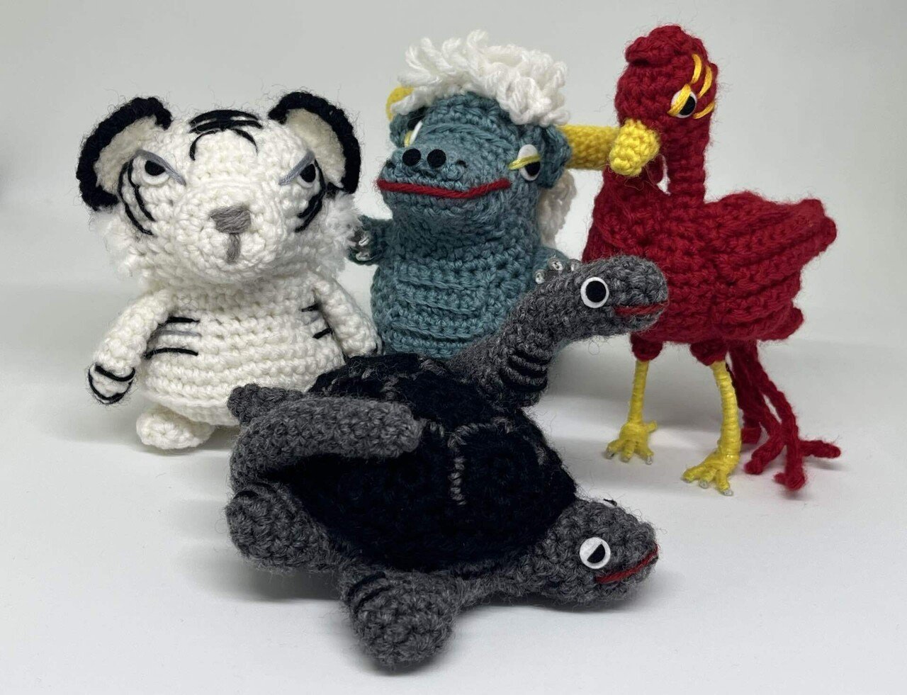 [ゆこ]あみぐるみ④ 編み物 あみぐるみ | うさぎと和モチーフの吊るし飾りIkuko Saito