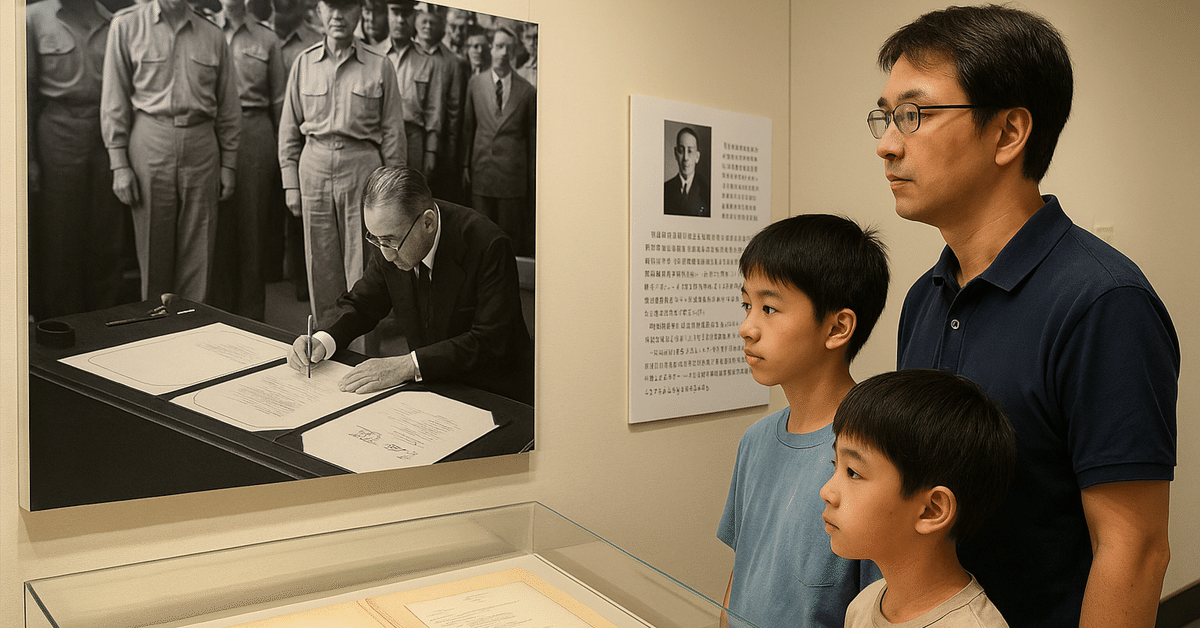 終戦80年、親子で見た降伏文書 ― 郷土の外交官・重光葵の生き様