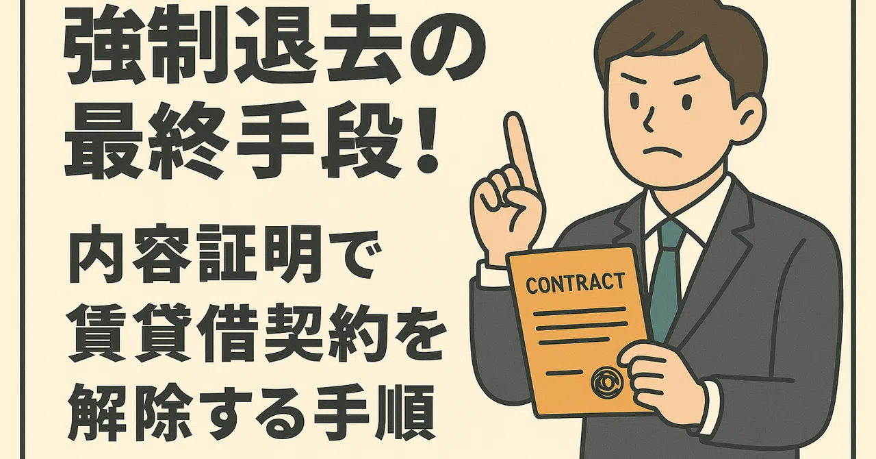 強制退去の最終手段!内容証明で賃貸借契約を解除する手順|ブルーナ行政書士