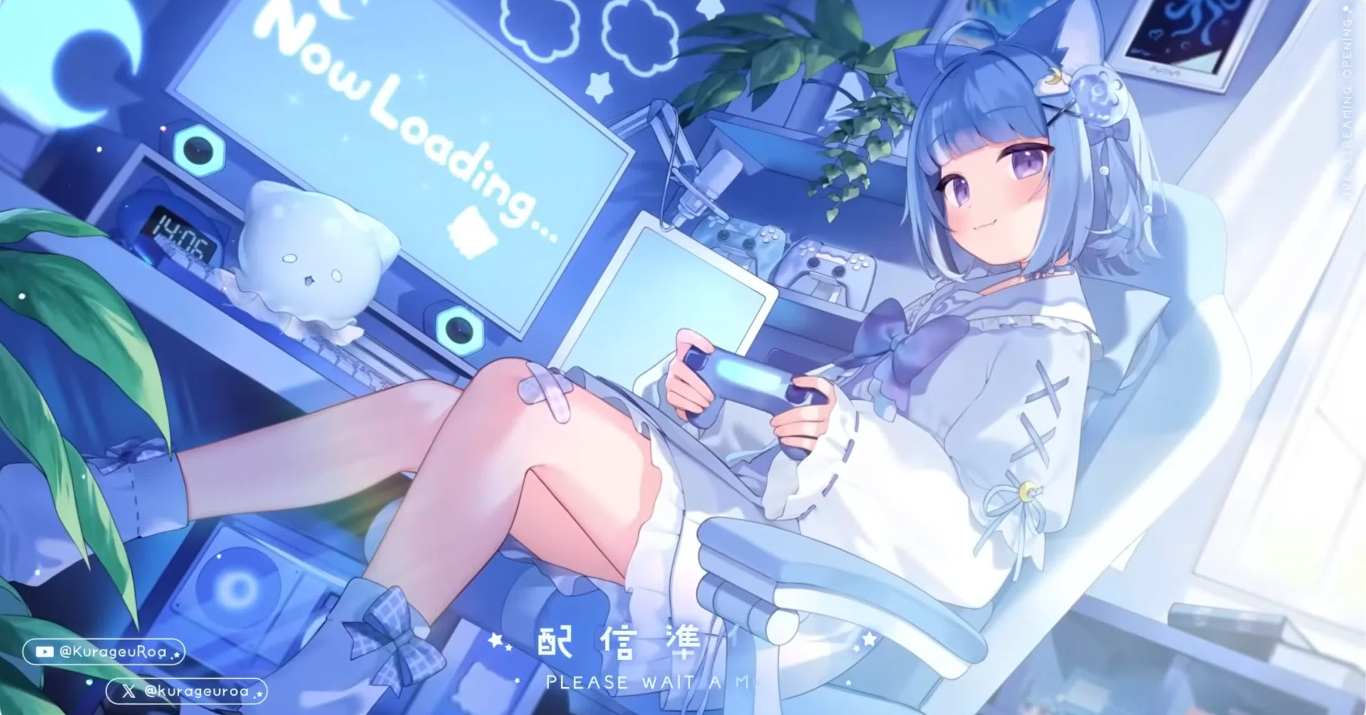 海月雲ろあ 抱き枕カバー しも Vtuber 新品未開封海月雲ろあ raちゃん 