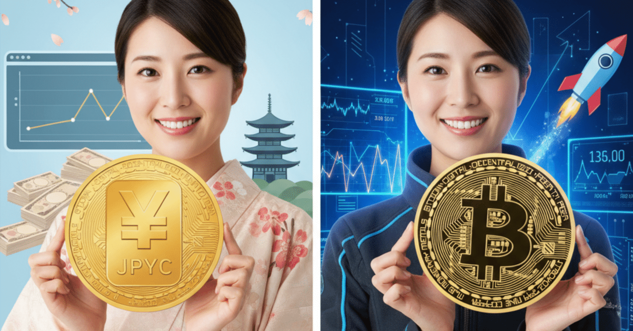 JPYCとビットコイン違い：法的位置づけを詳解【2025】 ⚖️｜AI アフィリエイト 著者-タカ