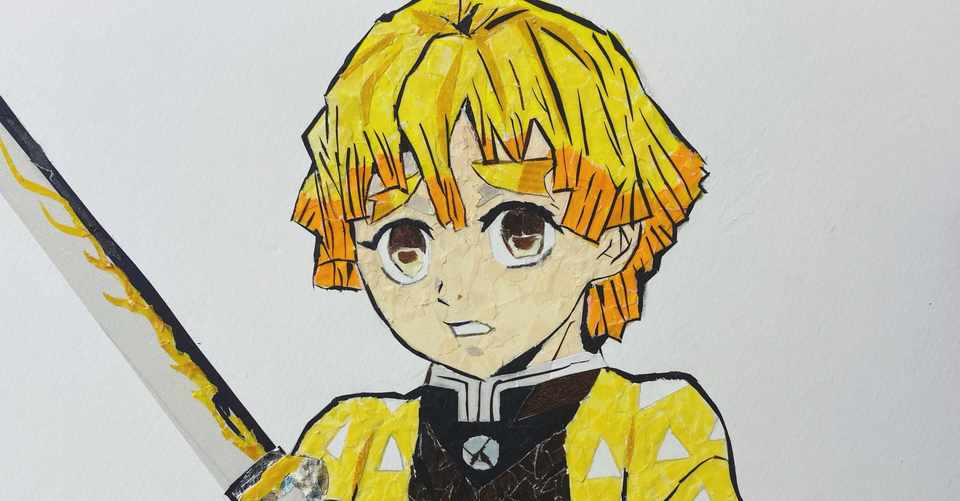 善逸をマスキングテープで描いてみた Yuina Inoue Note