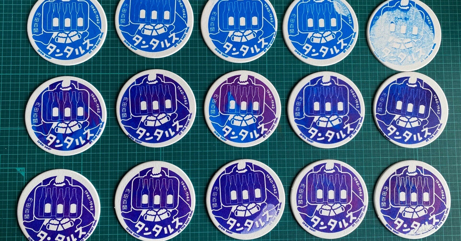 シルクスクリーンで好きな作品のコースターを作る｜つみもと