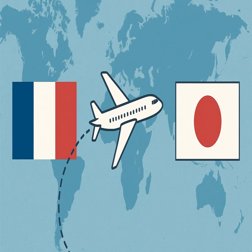 フランス発エールフランス】日本への飛行機旅行 - Mon vol au japon
