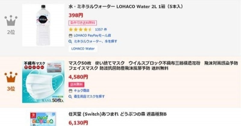 2020年3月22日にヤフーショッピングで売れた商品をトップ20までまとめてみた 売れるネットショップの教科書 note
