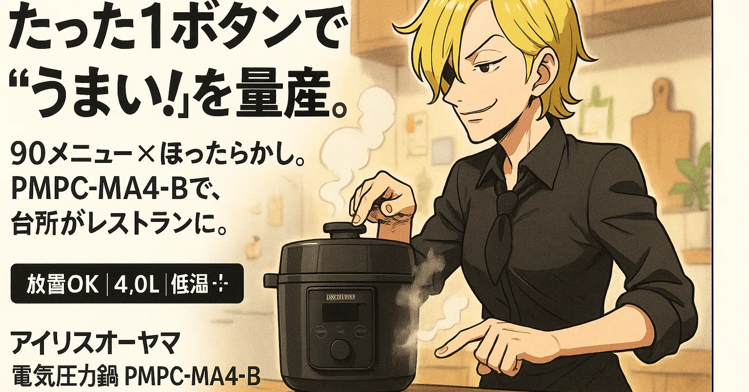 口コミ】アイリスオーヤマ電気圧力鍋 PMPC-MA4-Bを手放せない私がいる