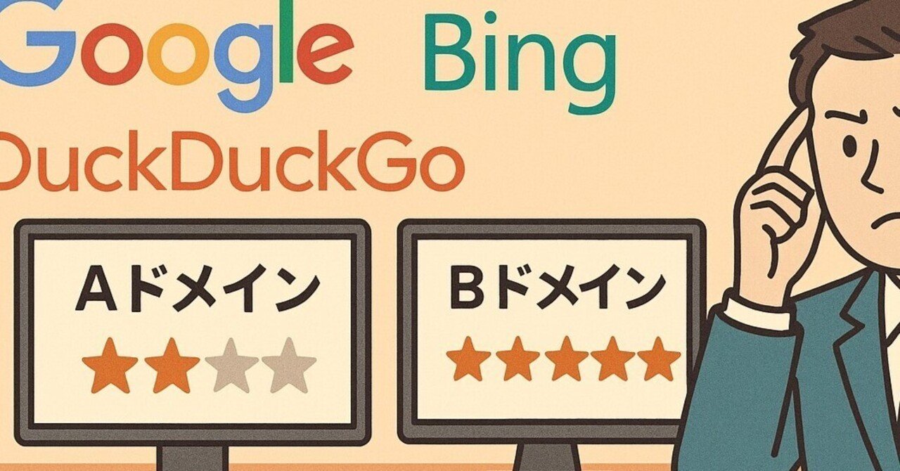 偏ったドメイン評価が招いた検索エンジンの混乱。GoogleとDuckDuckGo、Bingを比較すると気づく間違いだらけ｜WEBの番人