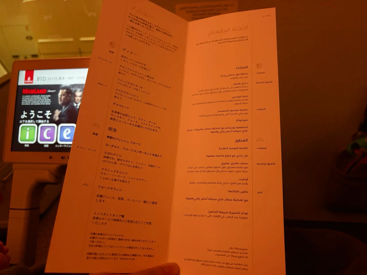 ドバイ旅行記 #2｜エミレーツ航空 エコノミー機内食【2025年9月】特別 