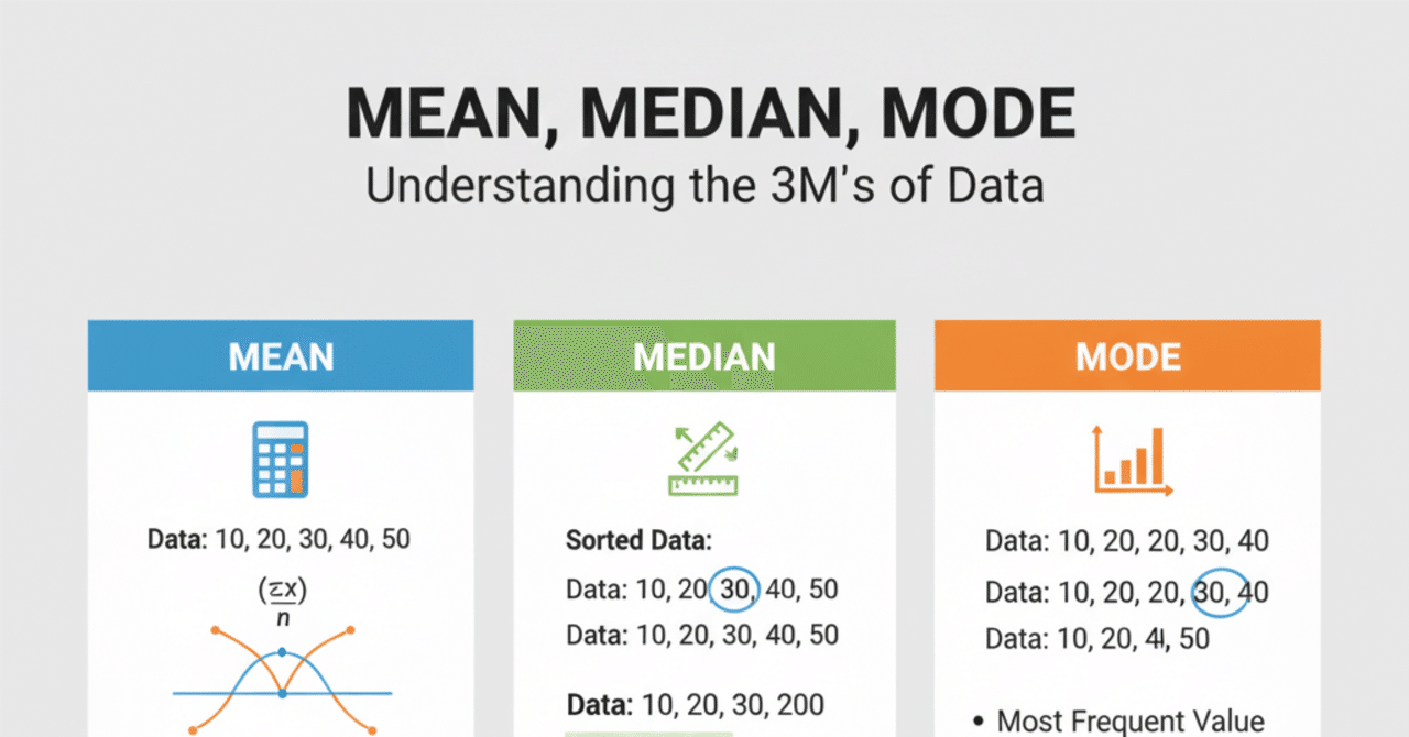 データ分析の基本：平均値・中央値・最頻値を正しく理解しよう｜峠