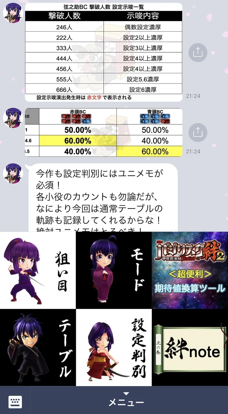 再販パート バジリスク絆2 Lineで楽々 解析検索 期待値算出ツール ３０部限定 Enare Note