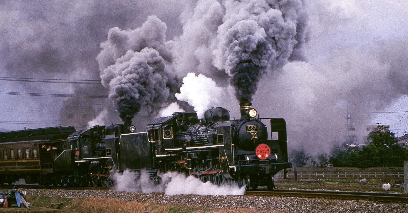 鉄道グッズ JR西日本 七尾線 冬の北陸ときめき号バックル v079, 七尾線：冬の北陸 ときめき号 （1989年） 修正版｜ひろやん