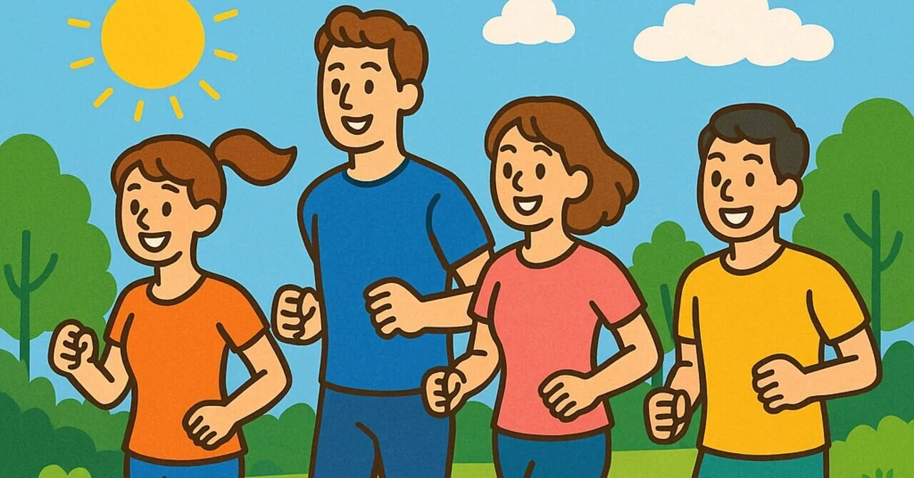 I went for a group run｜あんこまん