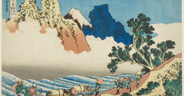 葛飾北斎、「「冨嶽三十六景」甲州三嶌越」、希少な画集より 51q2OfOMdZL._UF894,1000_QL80_.jpg