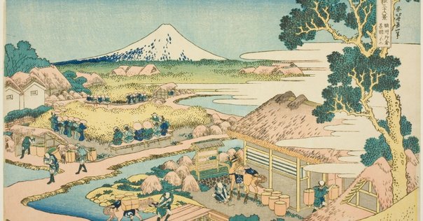 富嶽三十六景「駿州片倉茶園ノ不二」黄綬褒章受章者制作　銅版画(エッチング) Katsushika Hokusai（葛飾北斎） 葛飾北斎「富嶽三十六景 駿州
