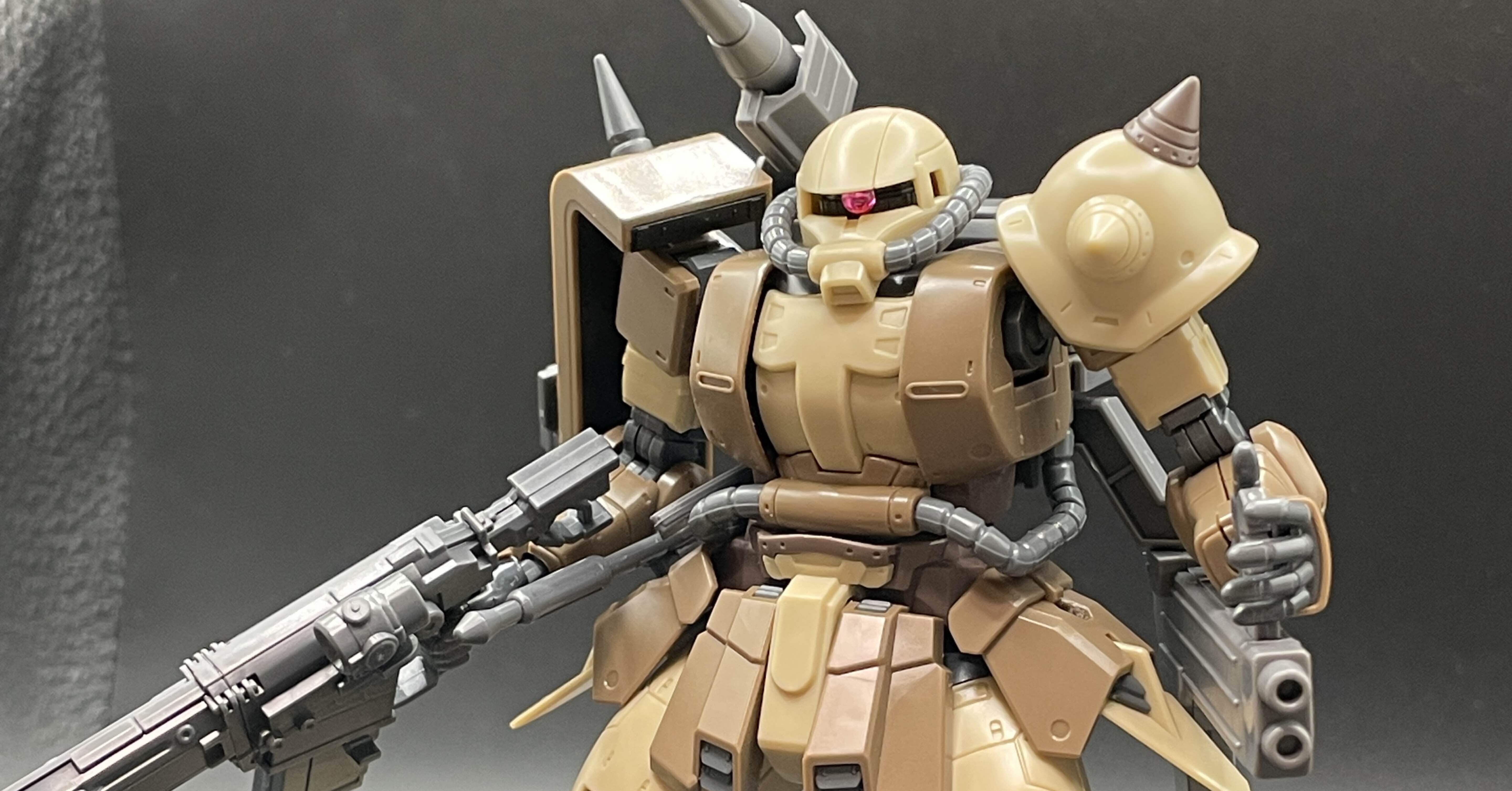 高機動型ザク地上用にキャノンを装備させたらカッコよかった件｜鍵山