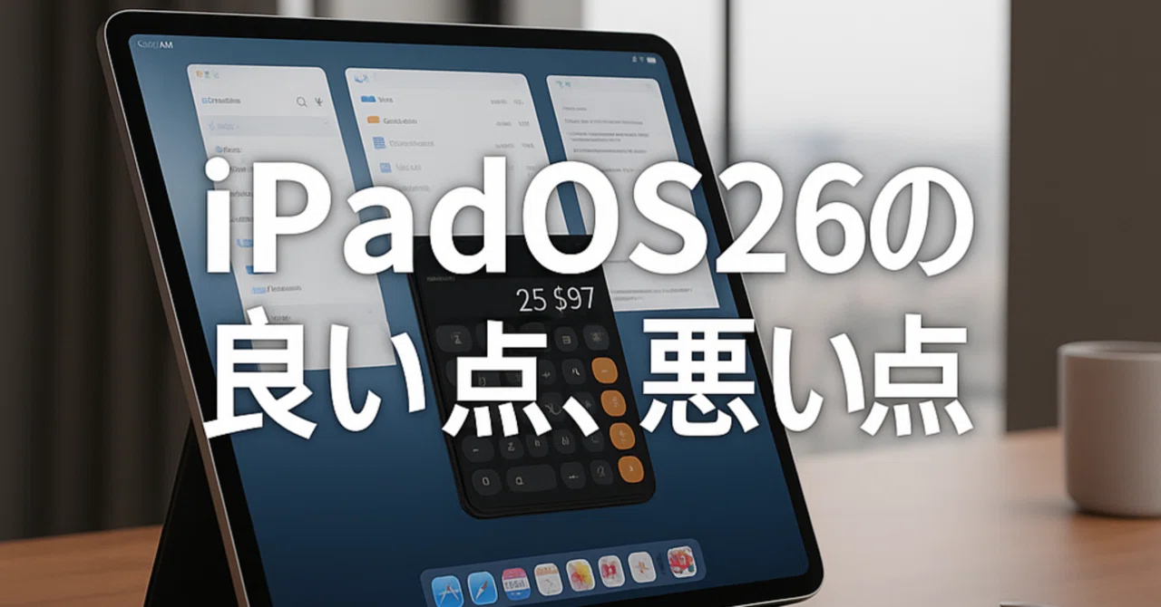 iPad OS26の良い点、悪い点｜りょーた（ガジェオタ）