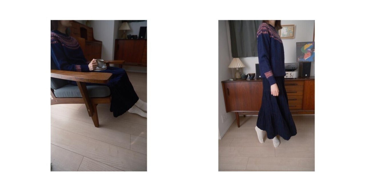 ネイビーで彩る上品な冬