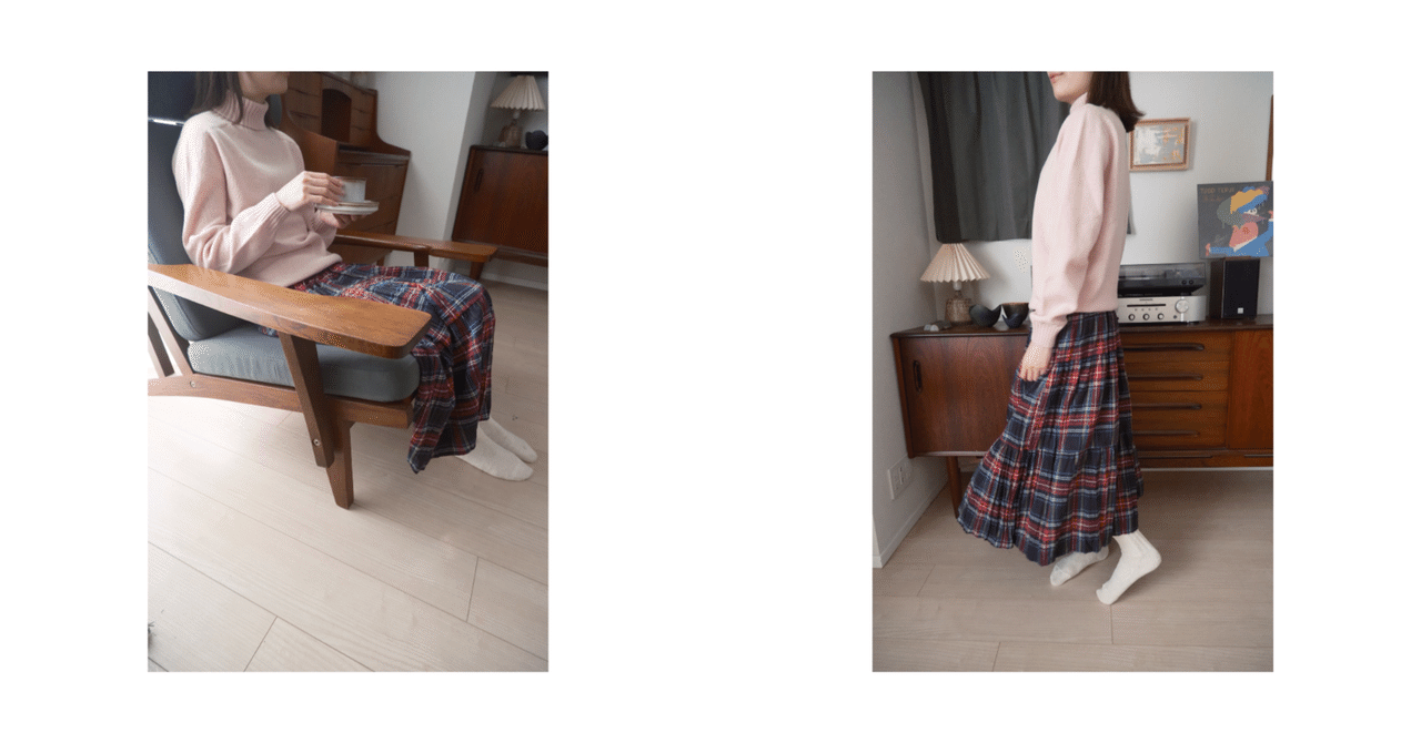 冬を彩るピンクとチェック